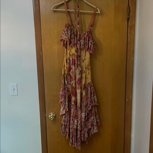 Spell Siren Floral Ruffle Maxi Strappy Dress